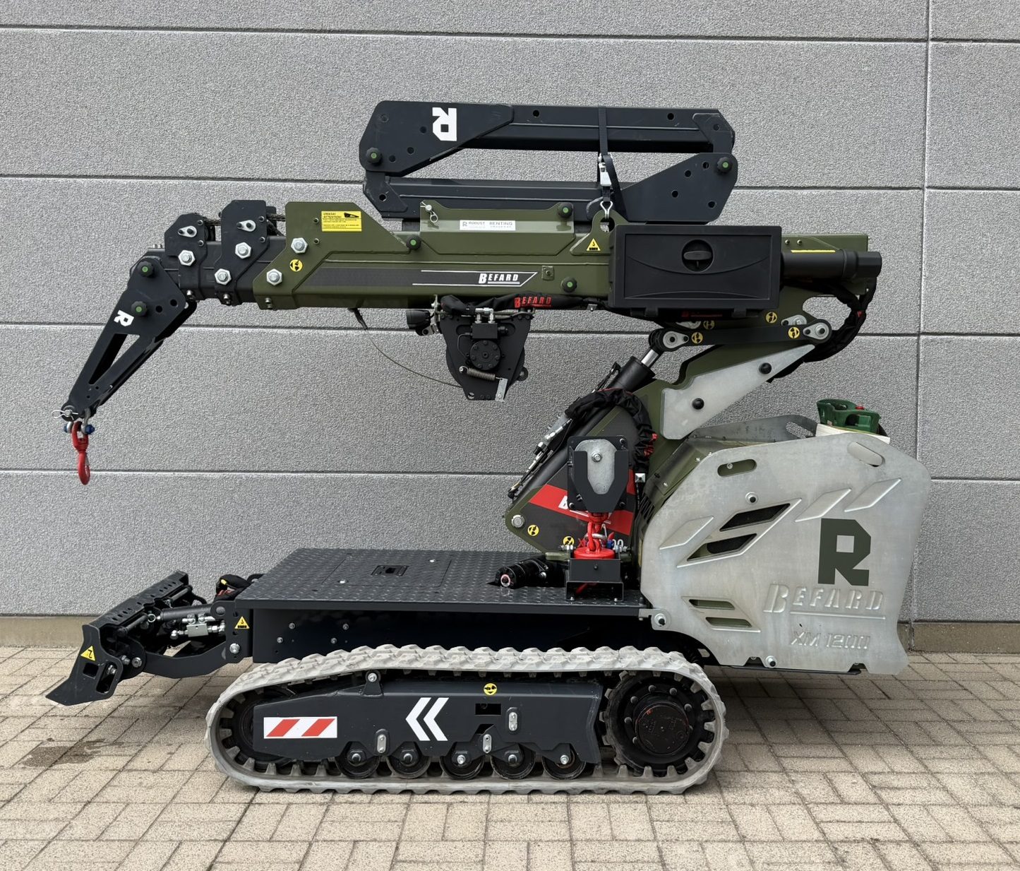 Befard XM1200 mini heiskraan Pick & Carry op rupsen